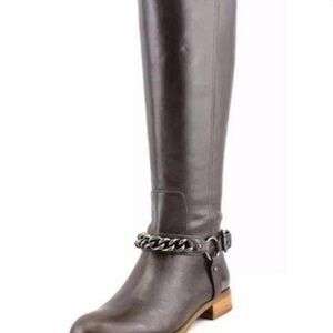 Coach Black Leather Heeled Boots Mabel Wax-Calf 
Size 6.5 M